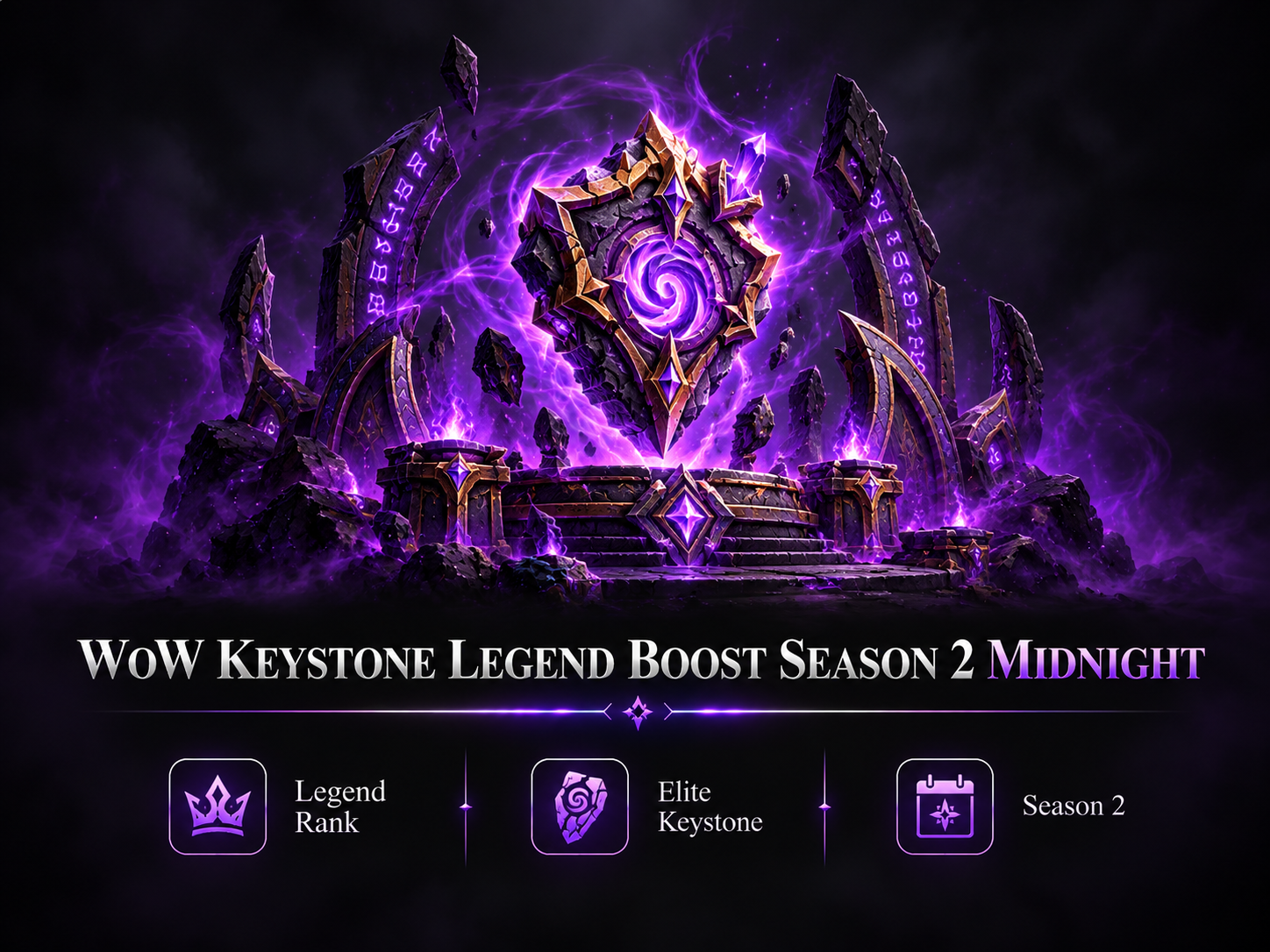 WOW KEYSTONE LEGEND BOOST SEASON 2 MIDNIGHT