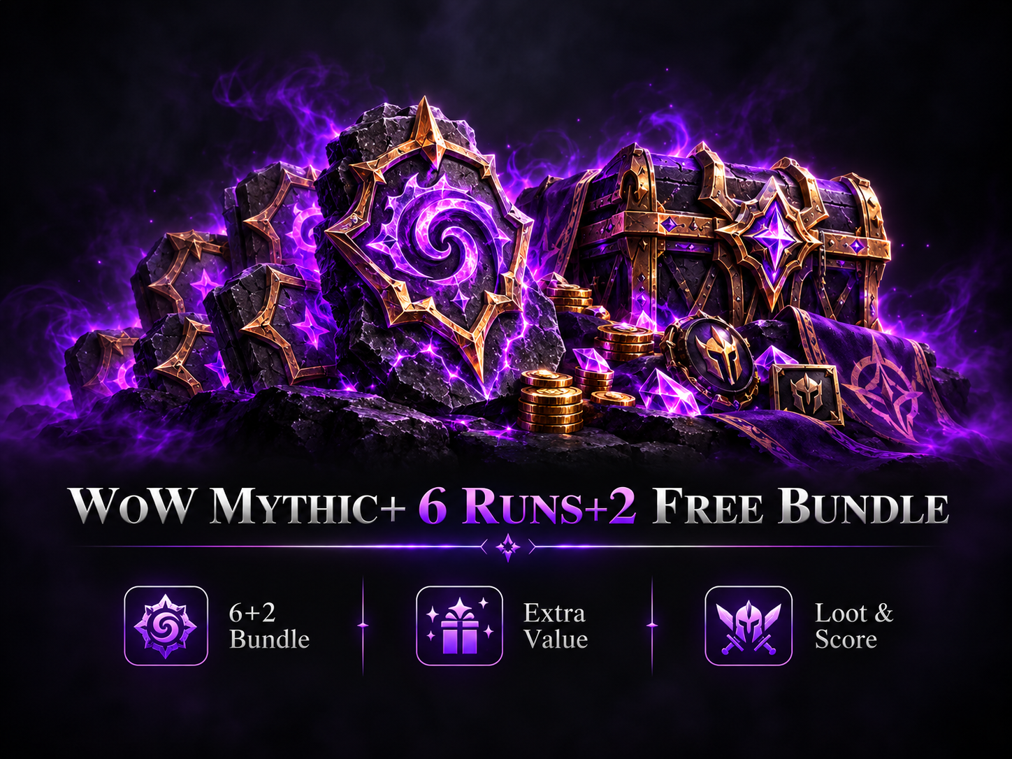 WOW MYTHIC+ 6 RUNS+2 FREE BUNDLE