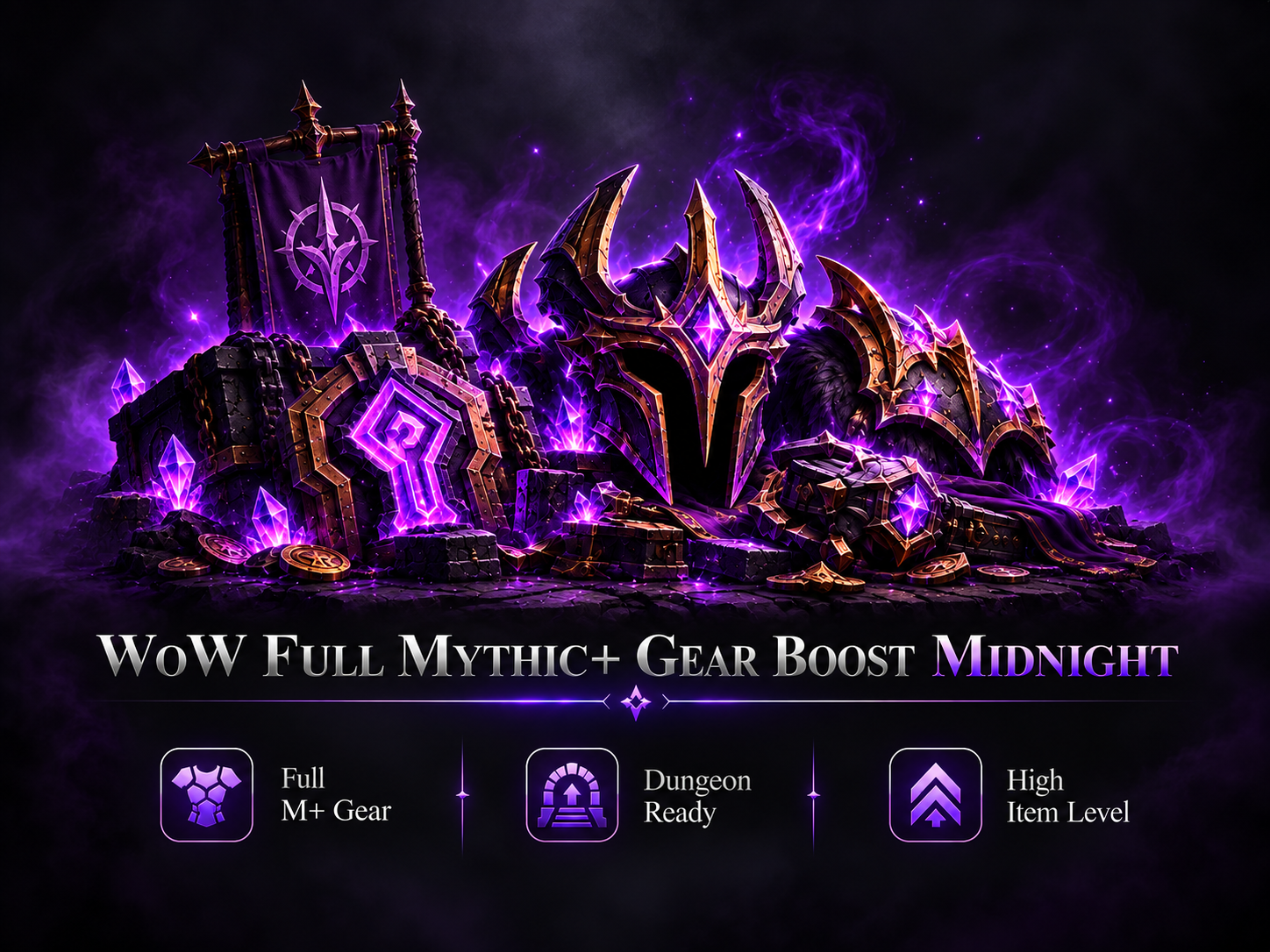 WOW FULL MYTHIC+ GEAR BOOST MIDNIGHT
